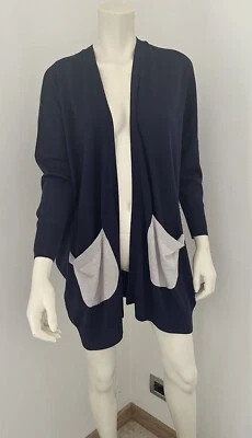 Blusa Cárdigan Top Azul Tsumori Chisato Jersey Lana Cachemire Tejido Fino Talla M Foto 1 de 4