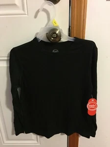 BRAND NEW BOYS SIZE 8 WONDER NATION LONG SLEEVE BLACK TEE - Picture 1 of 4