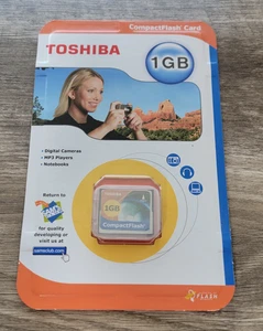 Toshiba ~ 1 GB Compact Flash Memory Card ~ CompactFlash ~ New & Sealed - Picture 1 of 6