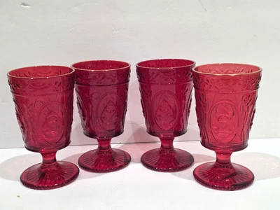 Vasos de beber en relieve estilo Papá Noel Hobnail estilo vintage de Navidad nuevos Foto 1 de 4
