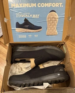 Mens Skechers Go Walk Black Max Sneakers Size 16M Slip On Washable - Picture 1 of 5