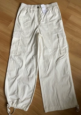 Damas Next Generation Off White Pierna Ancha Estilo Carga Pantalón Talla 10 Nuevo Con Etiquetas Foto 1 de 3