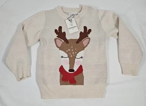 Christmas Reindeer Girl's Winter Sweater Adventurewear 360 Size 5 - Picture 1 of 7