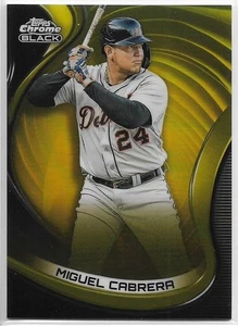 2022 Topps Chrome Black Miguel Cabrera #33 Gold Refractor #'d /50 Detroit Tigers - Picture 1 of 2