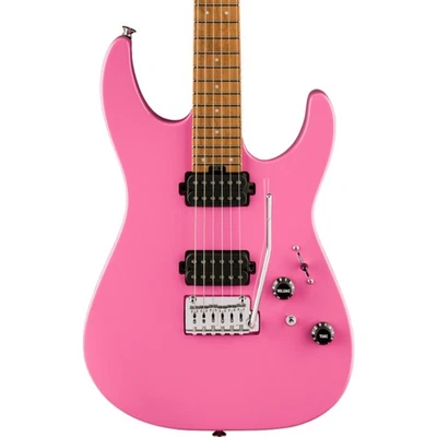 Charvel Pro-Mod DK24 HH Electric Guitar, Caramelized Maple FB, Bubblegum Pink - Image 1 of 4