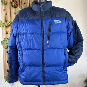 Vtg Mountain Hardwear Subzero Down Puffer Jacket Men’s Sz M Blue Black - Picture 1 of 15