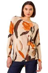 Roman Originals Foil Shimmer Tunic Knit Jumper Women UK - Ladies Spring Summer - Picture 1 of 25