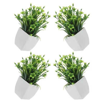  4pcs Realistic Artificial Plants Fake Bonsai Durable and Faux Greenery for - Image 1 of 4