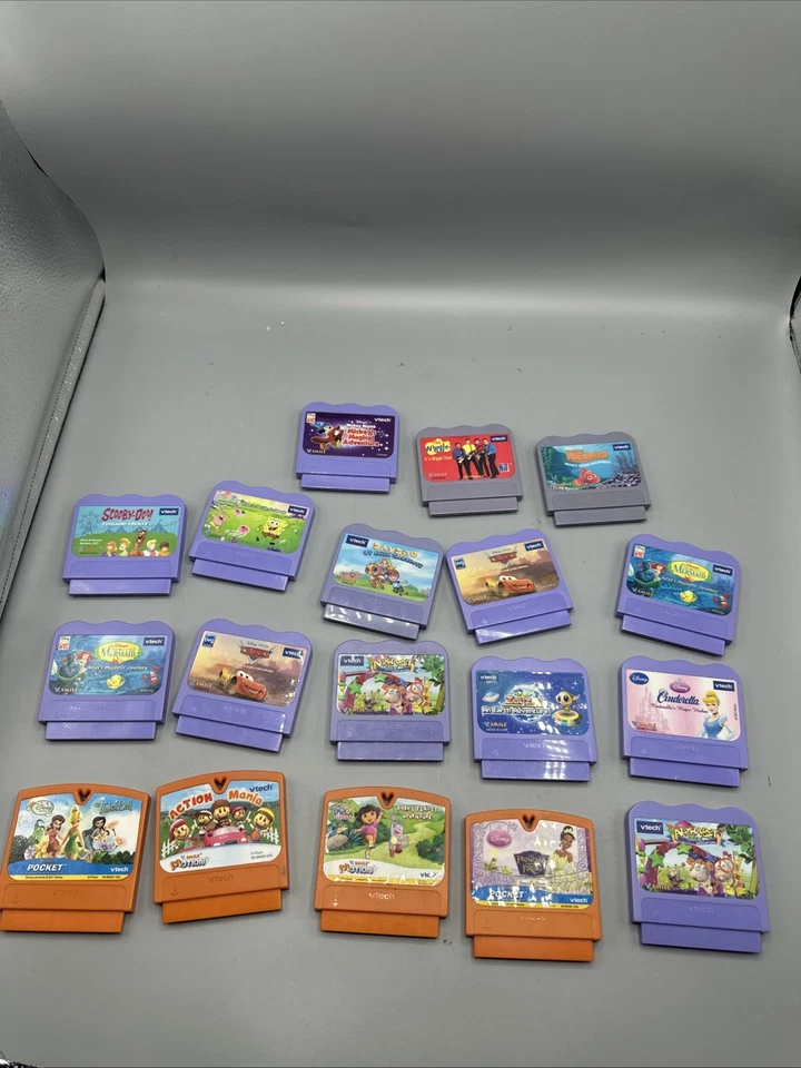 Lot Of 18  VTech Game Cartridges Untested-E4A - Image 1 of 1
