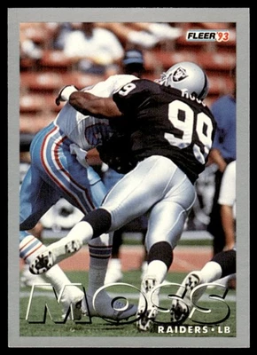 1993 Fleer Winston Moss Los Angeles Raiders #445 - Image 1 of 2