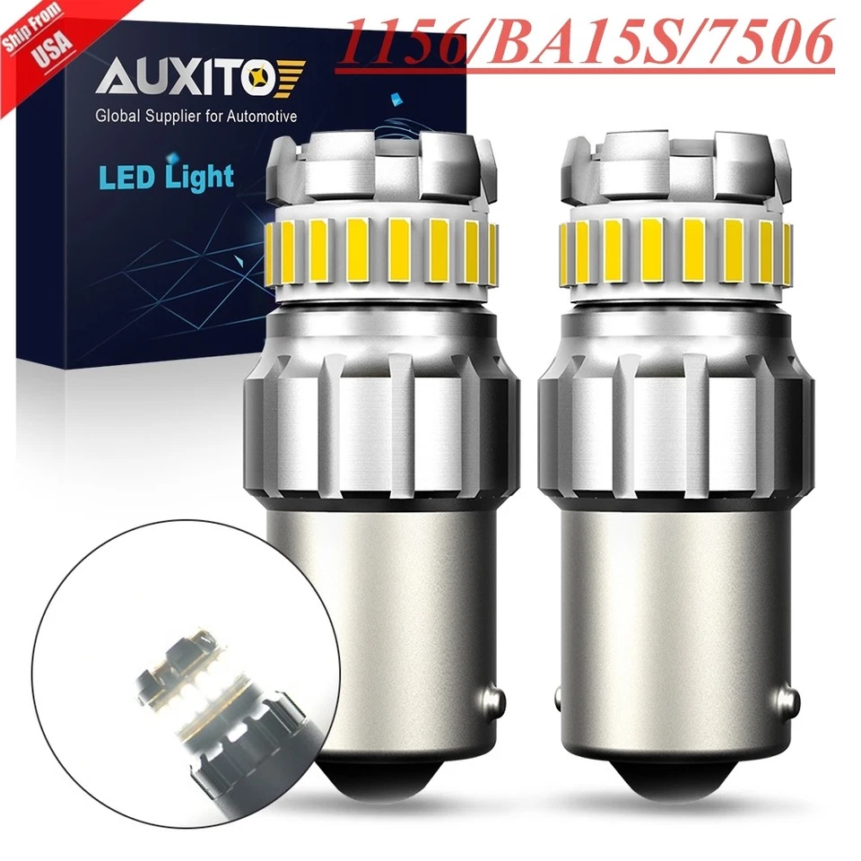Lâmpadas de backup AUXITO 1156 1159 1259 LED volta reversa 6000K branco série 2F2 - Imagem 1 de 4