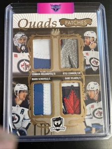 2023-24 UD The Cup Quads Patches Hellebuyck Connor Scheifele Vilardi 3/5 - Picture 1 of 1