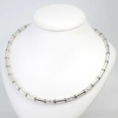 Collana Zig Zag Azteca In Ematite SV925 Tiffany & Co. Gioielli In Argento 925 - Immagine 1 di 4