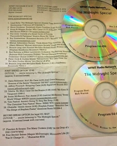 RADIO SHOW: MIDNIGHT SPECIAL 12/9/04 PHIL OCHS, ODETTA, TOM PAXTON, PETE SEEGER - Picture 1 of 3