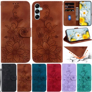 Flowers Wallet Flip Case Cover For Samsung A54 A34 A14 A25 A53 A15 A55 A35 A24+ - Picture 1 of 67