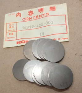 NUEVO placas de ajuste de válvula Shim orig. HONDA 14919-422-000 CB750 CBX1000 *NOS - Imagen 1 de 2