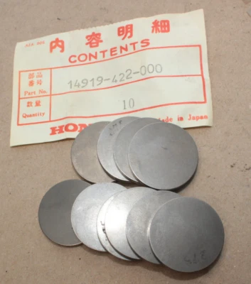 NEU Ventil Einstellplättchen Shim orig. HONDA 14919-422-000 CB750 CBX1000 *NOS - Bild 1 von 2