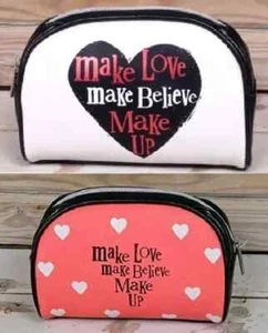 Kosmetiktasche Make Love Make Believe Schminktasche Damen Weihnachtsgeschenk Handtasche Make Love - Bild 1 von 5