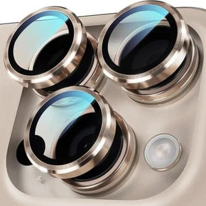 For iPhone 16/16+/16 Pro Max Metal Ring Tempered Glass Camera Lens Protector - Picture 1 of 13