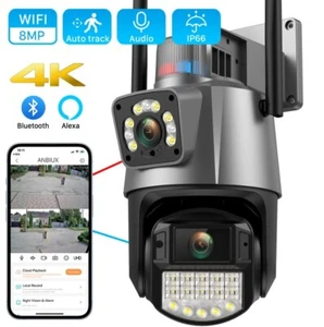 WiFi IP Security Camera Dual Lens HD 8MP Wireless PTZ Outdoor CCTV Home IR Cam - Picture 1 of 16