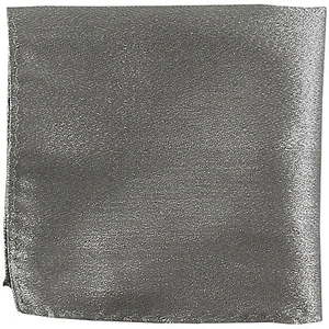 Nuevo Para hombres Poliéster Bolsillo Cuadrado Hankie Plata Metálica Brillo Formal Boda - Imagen 1 de 2