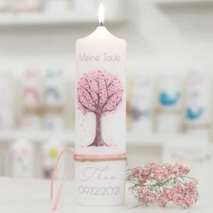 meinkerzenshop® Taufkerze mit Designdruck THEA für Junge und Mädchen - Bild 1 von 7