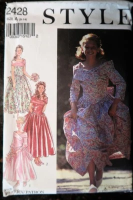 Style 2428 Child's Bridesmaid Dress 1994 Pattern size A (9 to 14) Uncut   - Image 1 of 2