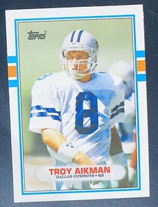 Troy Aikman 1989 Topps Traded NFL Rookie Football Card #70T