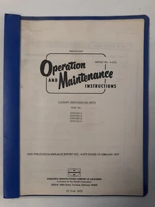 Garrett Aircraft Refrigeration Unit 2200150 Operation & Maintenance Original - Picture 1 of 12
