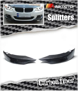 Divisores delanteros de fibra de carbono M-TECH para parachoques deportivo BMW E92 E93 LCI M 2011-13 - Imagen 1 de 2