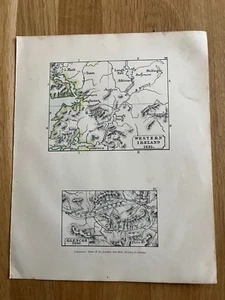 1910 gardiners atlas map of western ireland 1691 & glencoe - Picture 1 of 3