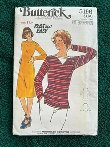 5196 Butterick Muster ~ MUSTER ist Größe 11 Jp ~ ~ ~ ~ MP 33 - Bild 1 von 2