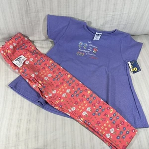 HTF Vintage OshKosh Bgosh NOS Leggings & Shirt SET Sz 6 "Flowers in Garden" W1 - Picture 1 of 12