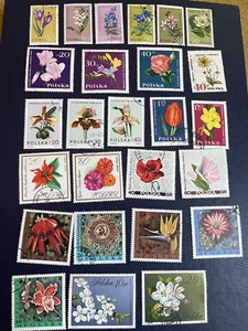 Poland 1962-1971 , CTO,VF/XF Flowers 26 Stamps, See Photos - Picture 1 of 10