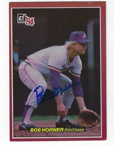 Autographed BOB HORNER Atlanta Braves 1984 Donruss AAS card #10 w/Show Ticket - Picture 1 of 1