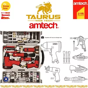 77x AMTECH Air Tool Kit Martello Pistola Percussione Chiave Fai Da Te Presa Alimentazione Regno Unito - Foto 1 di 4