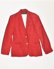 POLO RALPH LAUREN Womens 2 Button Blazer Jacket US 4 Small Red Check Linen GV15