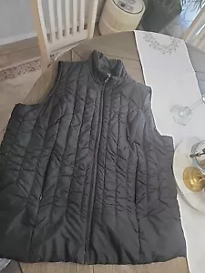 Lane Bryant Vest Jaclet Womens 26/28 Black Full Zip Acrylic Knit Nylon Puffy - Picture 1 of 5