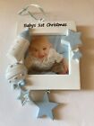 Christmas Ornament, "Baby's 1st Christmas", Boy, Picture Frame w/ hanging star