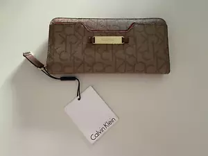 Calvin Klein Portemonnaie Geldbörse CK Logomuster ca. 20 cm x 11 cm neu new - Bild 1 von 4