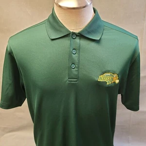 Under Armour Loose North Dakota State Bison Mens Golf Polo Shirt Green Sz M Used - Picture 1 of 5