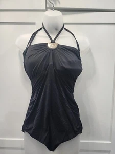 Michael Kors Damen Einteiler Badeanzug High Neck Swim Badeanzug Gr. 12 - Bild 1 von 5