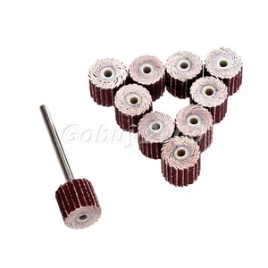 10Pcs 240# Grit Sanding Sandpaper Flap Wheel Disc Set Grinder 10mm Rotary Tool - Picture 1 of 12