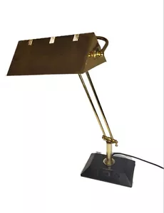 Vintage American Lighting Brass Adjustable Lamp Bank Tabletop Mid Century - Picture 1 of 9