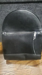 NWOT Zara Black Faux Leather Small Size Backpack - Picture 1 of 7