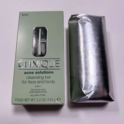 Clinique Acne Solutions Cleansing Bar Soap For Face and Body Full Size 5.2 oz - Image 1 of 4