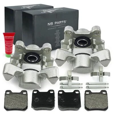 Bremssättel Satz 40mm Bremsbeläge Bremsklötze hinten für Opel Omega B Caravan - Bild 1 von 4