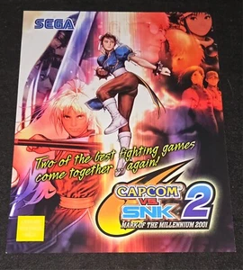 CAPCOM vs SNK arcade flyer - Sega - Genuine original flyer Neo geo unused - RARE - Picture 1 of 5