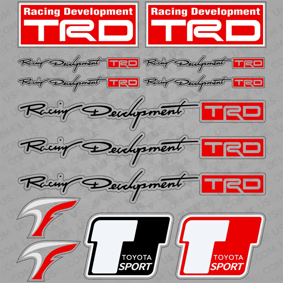 Para Toyota Coche Pegatina 3D Calcomanía Rayas Logo Decoración TRD Sport 13 Patrón Foto 1 de 3