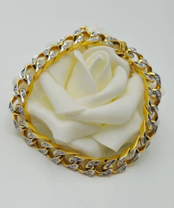 Panzer-Armband -585er Gelb-Gold + 50 Brillanten , 0.92 ct. - 37,47 gr. -19,00 cm - Bild 1 von 10